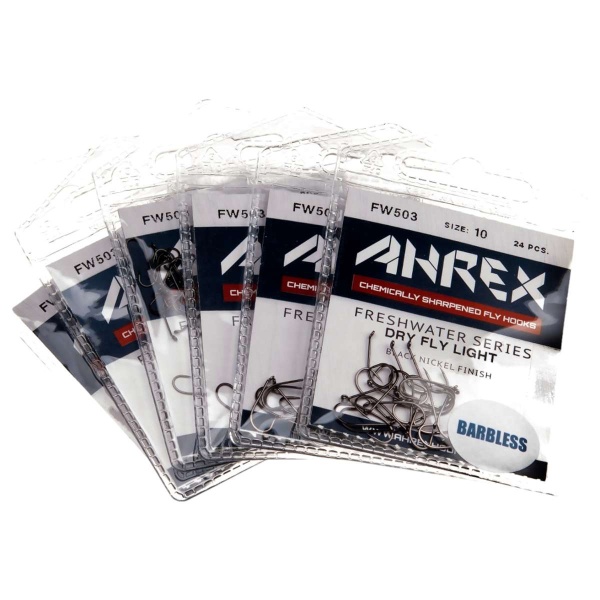 Ahrex Fw503 Dry Fly Light Barbless #14 Trout Fly Tying Hooks